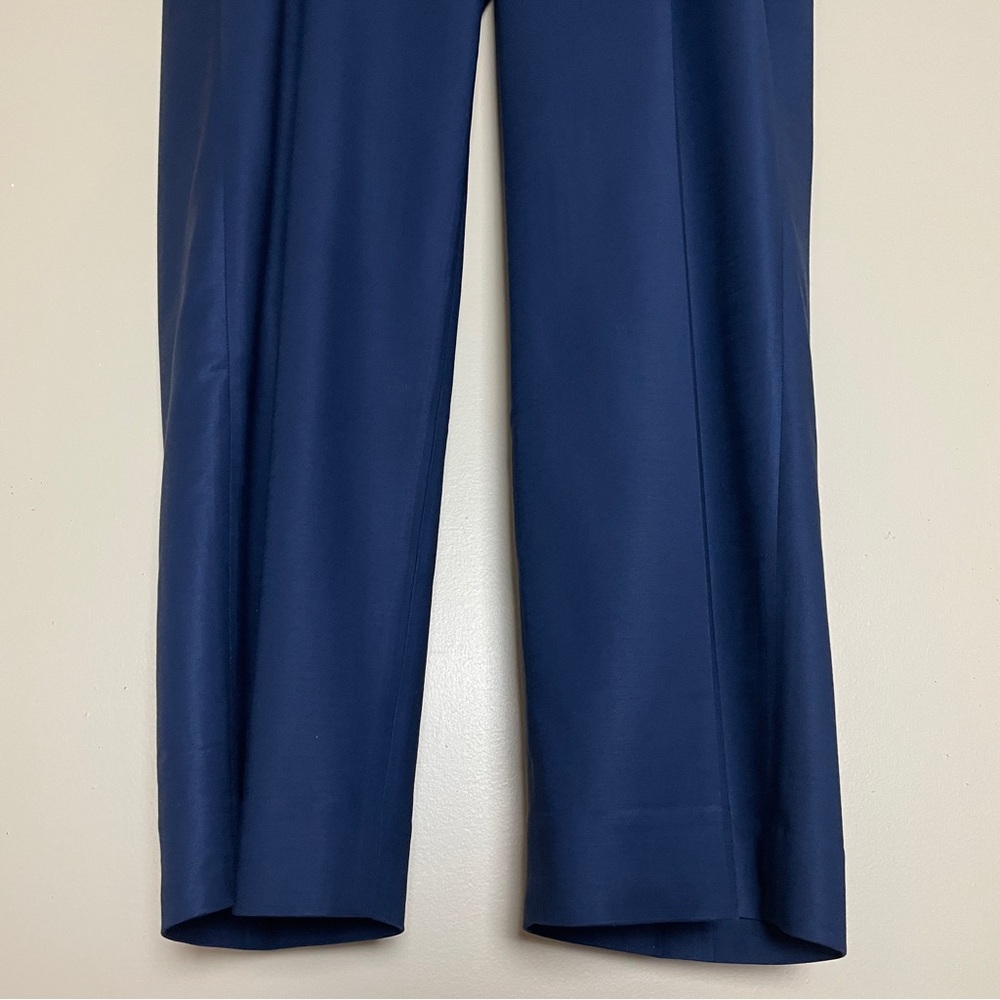 J. Crew Navy Essential Pants 16 Pleated Straight Leg City Twill Office BR709 NWT - Picture 7 of 11